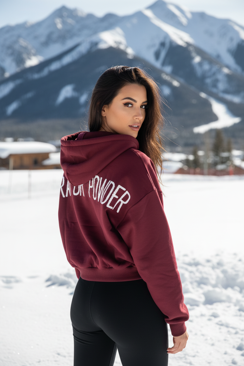 Model with clear PRAY FOR POWDER text