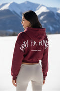 Pray for Powder - Aspen Cropped Zip-Up Hoodie